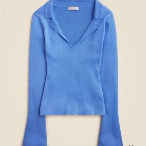 J. Crew Women's V-Neck Sweater in Blue